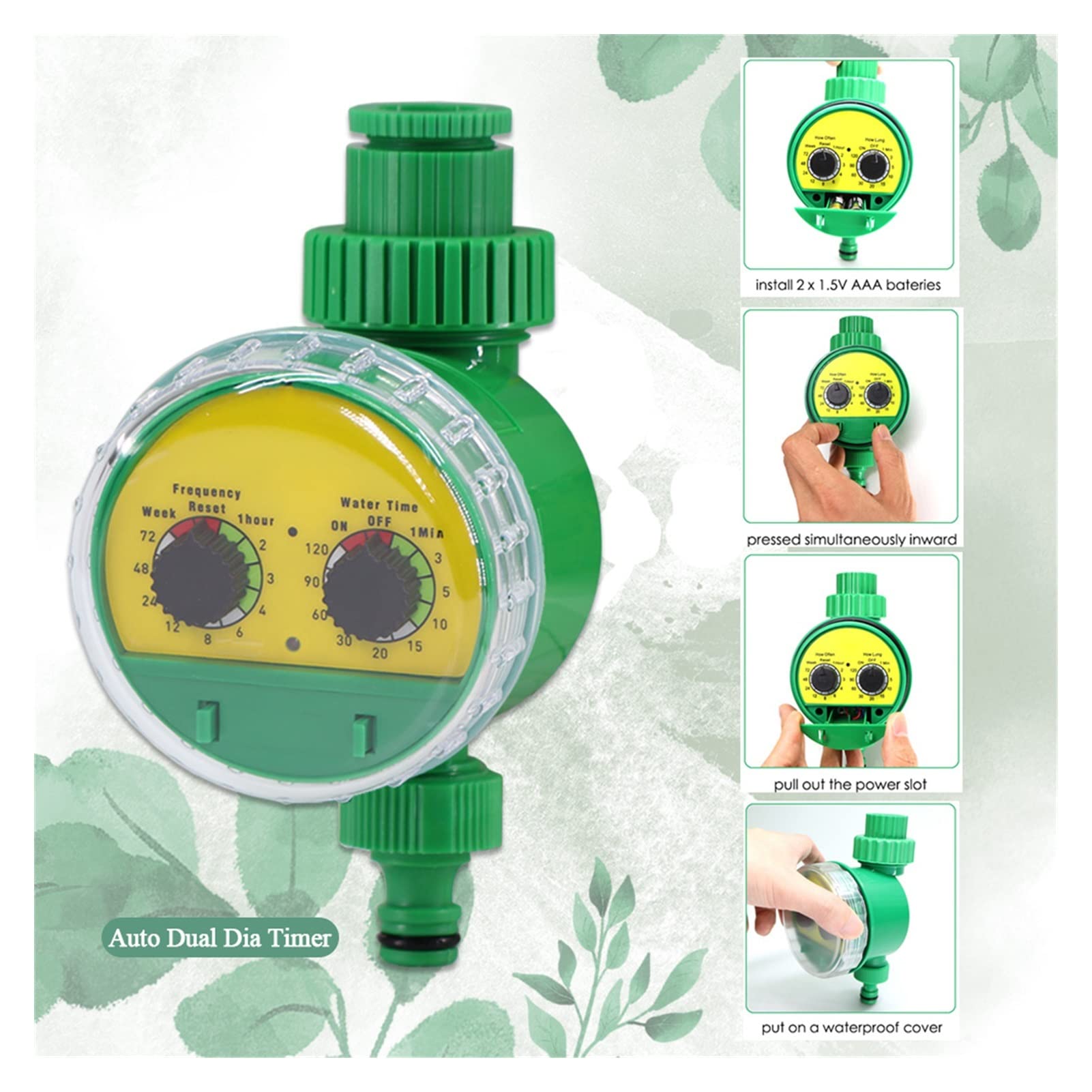 Zestaw do nawadniania kropelkowego 50 m automatyczne nawadnianie ogrodowe regulowany system nawadniania kropelkowego 4/7 mm z kontrolerem timera wody zestaw mikrokropli (kolor: B)