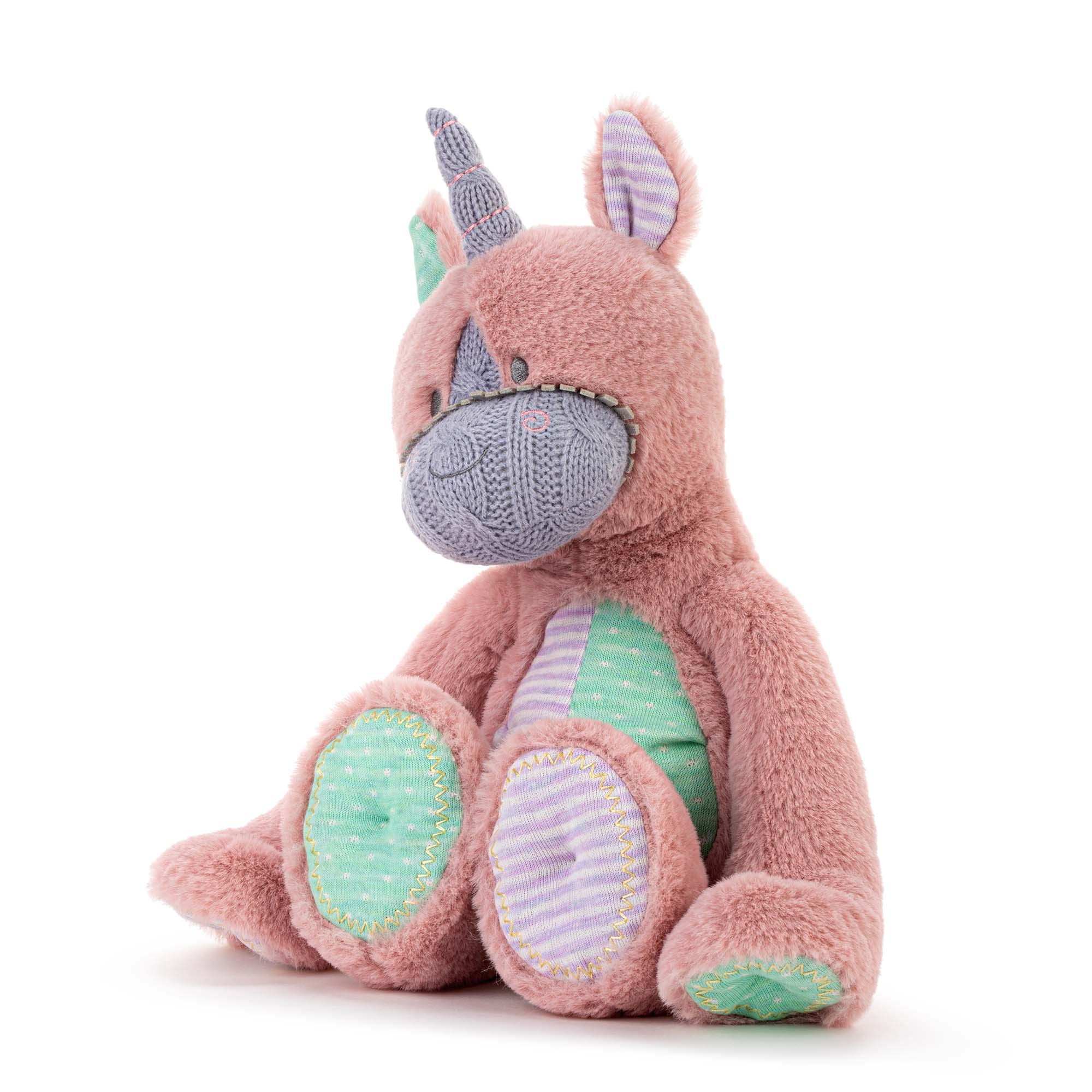 DEMDACO Oddball Plush Puppy Stuffed Animal – Blue & Purple, 13 Inch Soft Huggable Toy, Unique Mismatched Design, Gift Ready