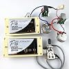1 Set ProBucker Alnico Bridge&Neck Pickups with Pro Wiring Harness Pots&3 Way Switches for Electric Guitar Chrome(Cream Ring)