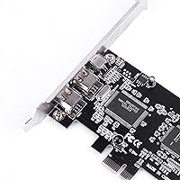Vista 5 de Tarjeta PCIE de captura de video FireWire para PC de torre de escritorio, 2.5Gbps 1394a IEEE 1394 controlador PCI Express tarjeta con cable Firewire