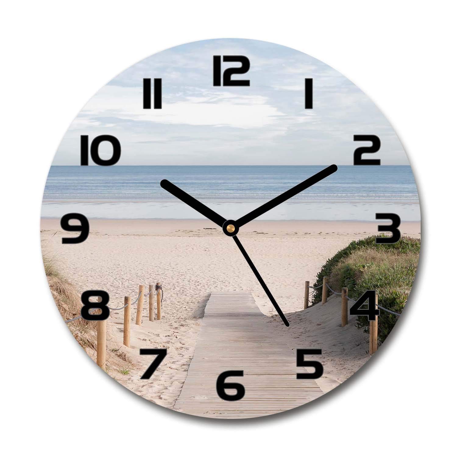 Horloge en verre silencieuse 60x60 cm pour éliminer le tic-tac dans le salon