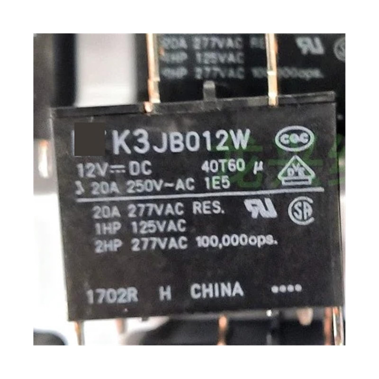 Relais K3JB012W 12 V CC 20 A composant électronique de rechange automobile
