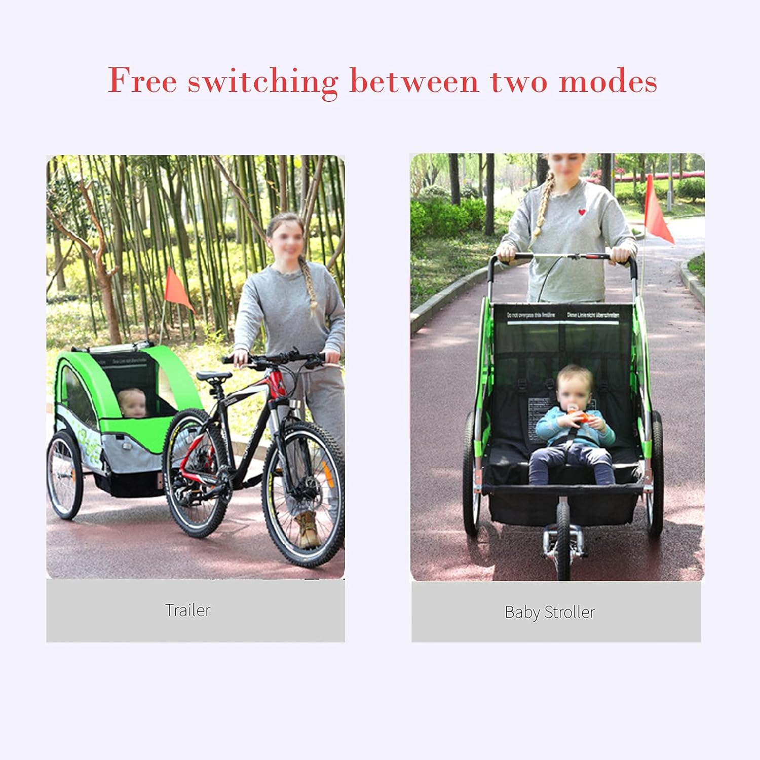 DPBHDM Trailer Toddlers Disconnect Bicycles Photo