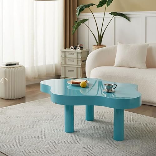 Miniatura 19 de Mesa de centro de nube irregular con 3 patas, mesa central moderna de mediados de siglo para dormitorio, sala de estar, bonita mesa auxiliar de