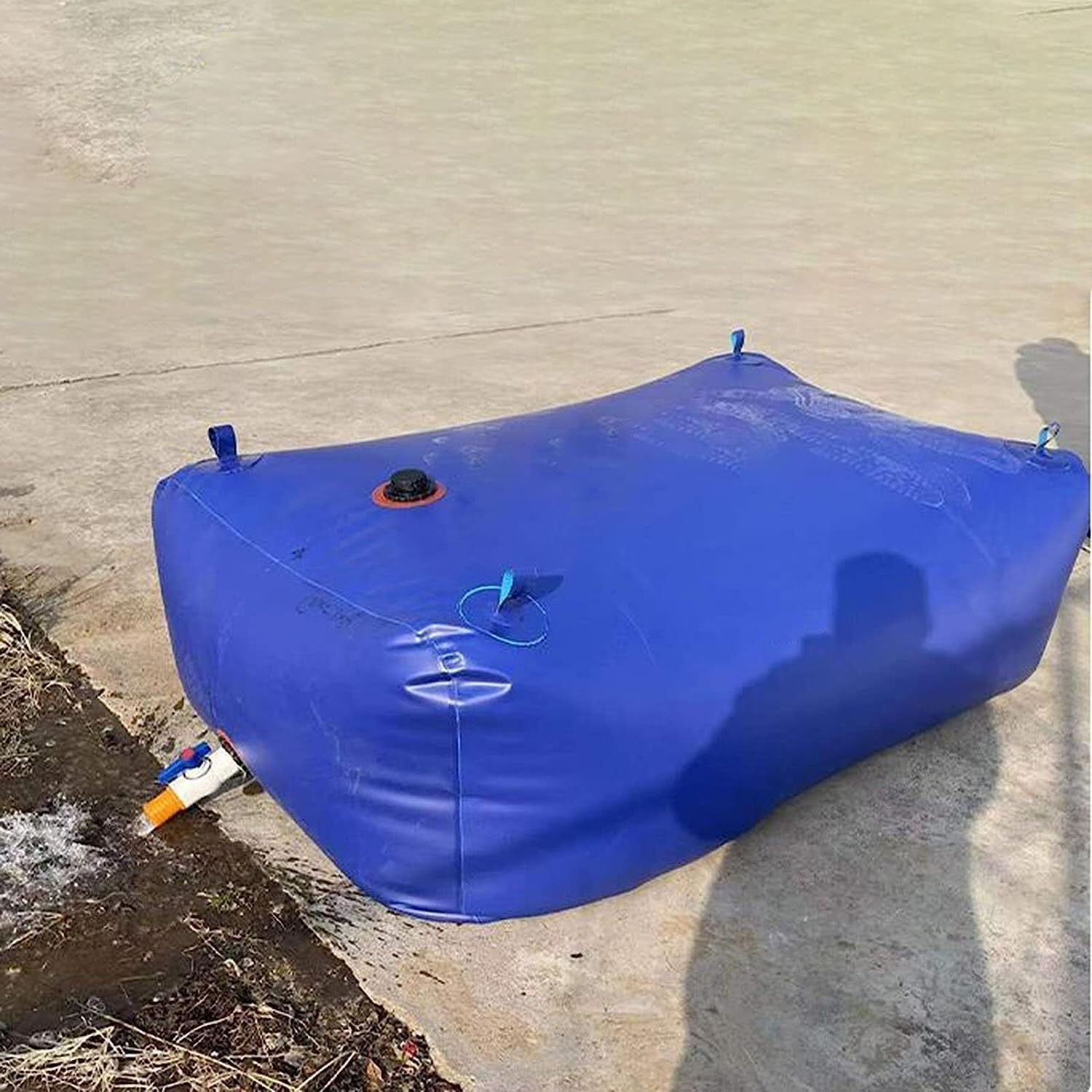 Bolsa de Almacenamiento de Agua de Resina con Grifo, Adecuada para depósitos de Agua de Emergencia en Obras de construcción y Camping, Bolsa de Agua (3000 litros/2 * 1,5 * 1 Metro)