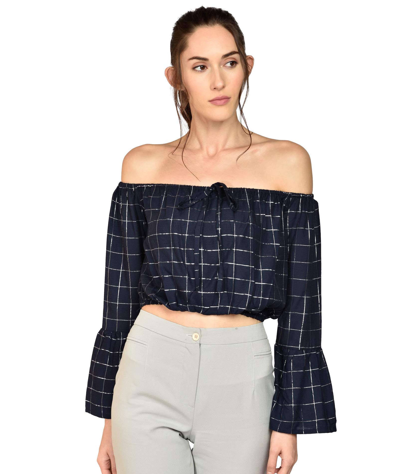 Women Off Shoulder Crop Top-picture-44
