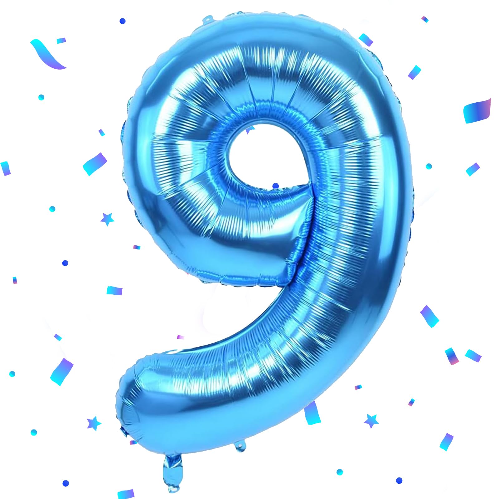 UDRKFOPK Blue 9 Years Birthday Balloons, 40 Inches Blue Number 9 Balloons, 9 Years Birthday Balloons, Balloons for Birthday Parties, Anniversaries, Baby Shower Decorations โ image 1