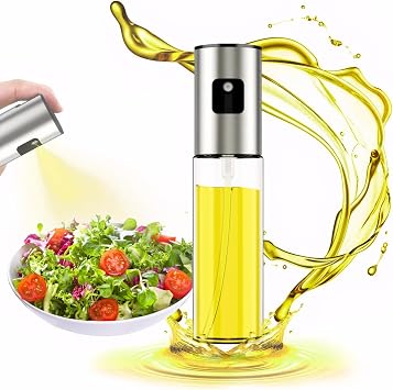 Oil Sprayer for Cooking,100ml Olive Oil Spritzer,1 Pack Food-grade Olive Oil Spray Bottle with 304 Stainless SteelOil Sprayer for Air Fryer,an Olive Oil Dispenser Bottle,Perfect for Salad,BBQ, Baking