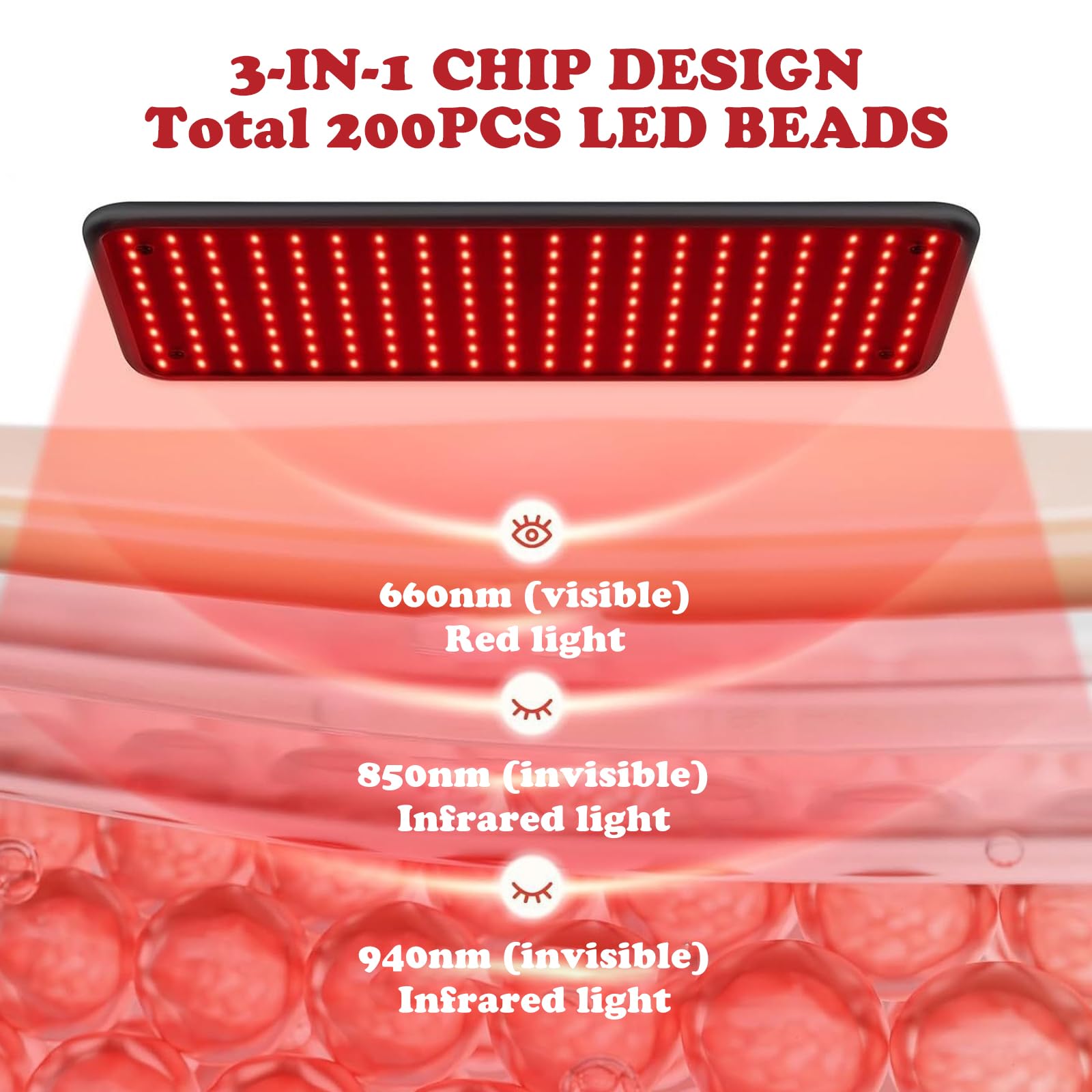 Lámpara de luz roja para cuerpo entero y cara, lámpara de pie de luz roja, lámpara de infrarrojos con 660 nm, 850 nm y 940 nm, 3 modos y 5 niveles de brillo y temporizador de 10/20/30 minutos, luces