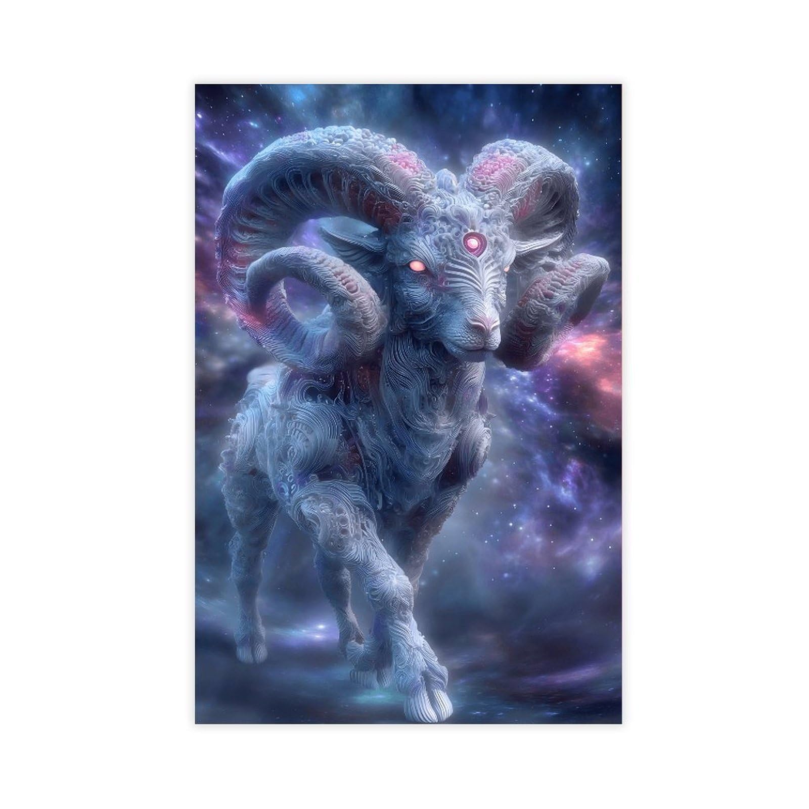 Ywtjax Unframe-Style Aries Zodiac Poster Canvas Poster For Dorm Room Decor Gift