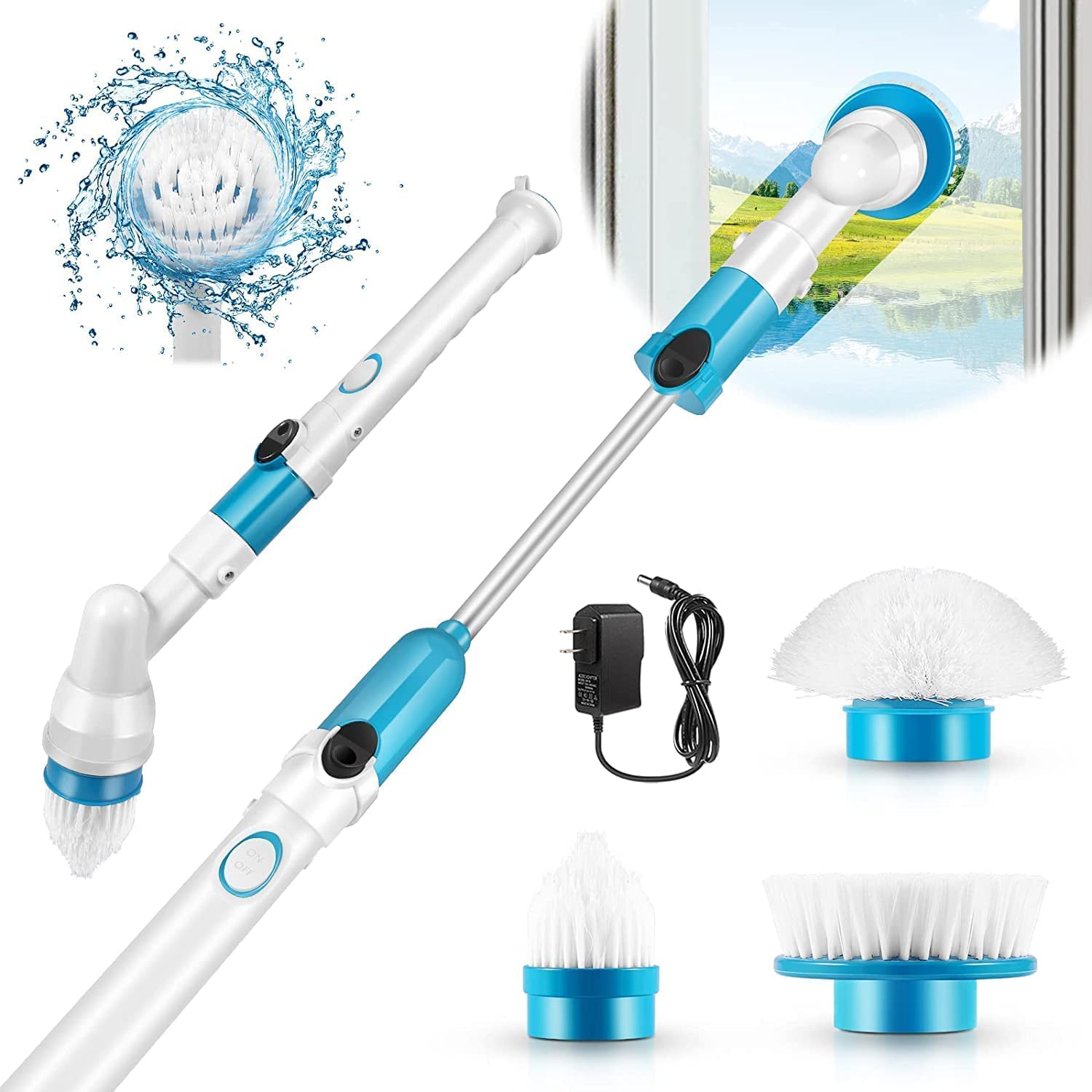 IGNOTI Electric Spin Scrubber Power Brush Floor Scrubber, Cordless Shower Scrubber with Adjustable Extension Arm and 3 Replaceable Bathroom Scrubber Cleaning Brush (Pack of 1) (1) (1) (B0DBQSGBDJ) Amazon Price History, Amazon Price Tracker
