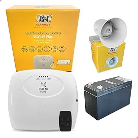 Central de Alarme ECR-18 com Sirene Sir-120 e Bateria