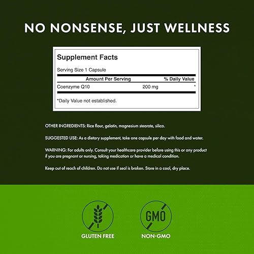Miniatura 3 de Swanson CoQ10 - Suplemento antioxidante para la energía cerebral cardiovascular y la salud cardíaca, 200 mg, 90 cápsulas (paquete de 2)
