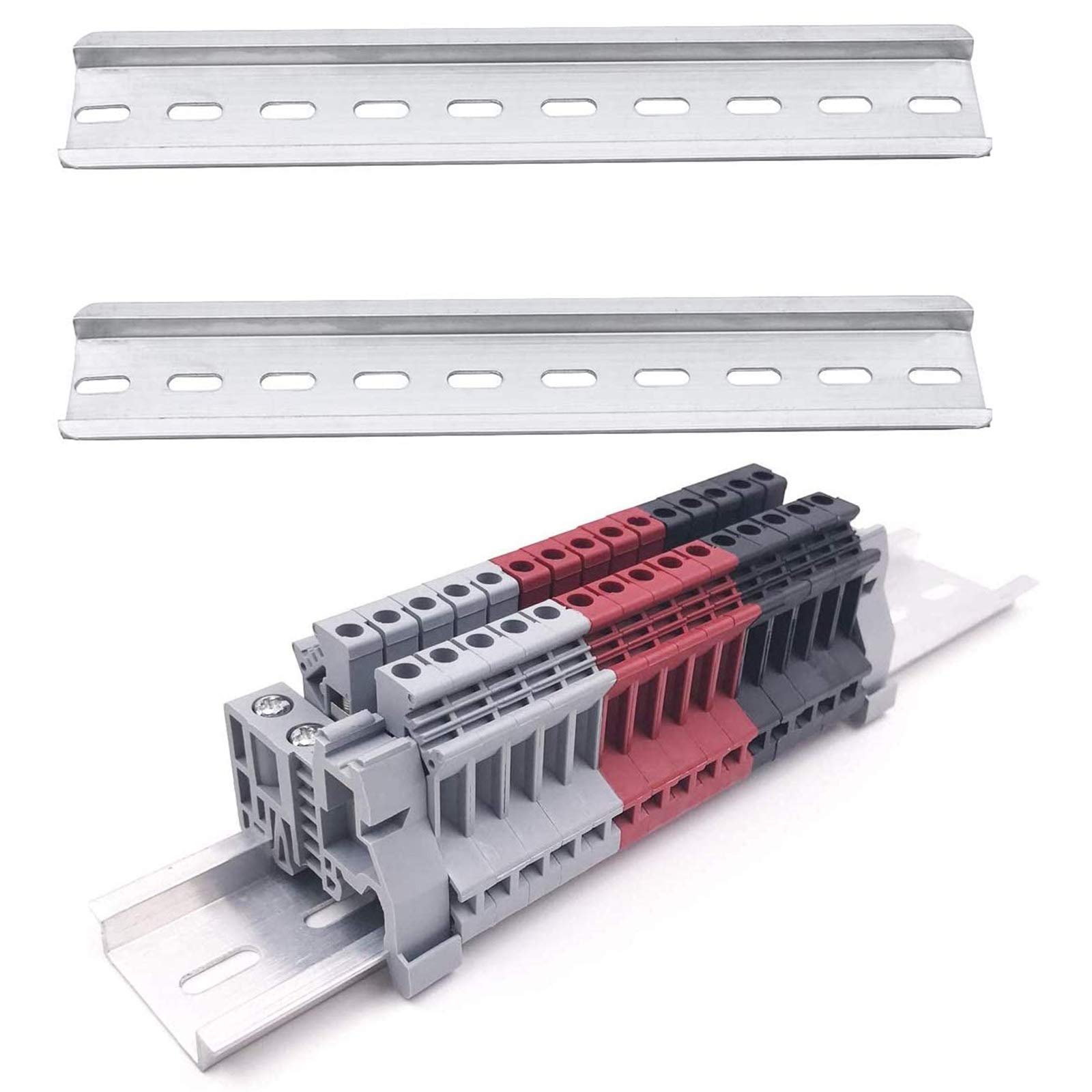 6 Guide DIN In Metallo | 200x35x7.5mm | Per Interruttori E Apparecchi Elettrici | Scanalatura A U - Foto 3