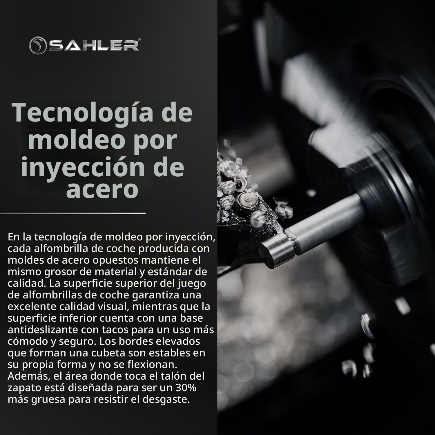 Sahler Alfombrillas de Coche compatibles con Peugeot 3008 2024-2026 Hybrid | 4.5D Premium TPE Goma Antideslizante Alfombrillas de Goma Impermeables para Coche Negro