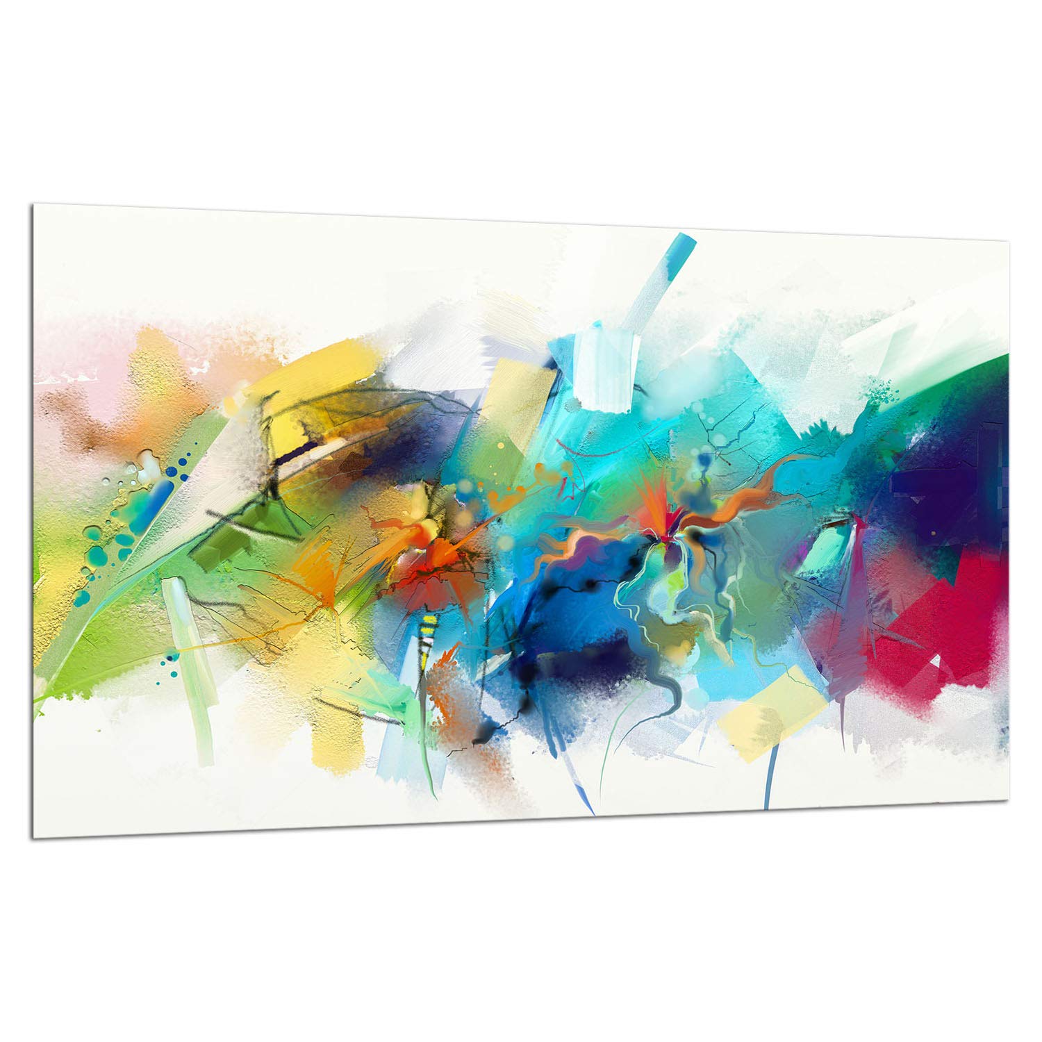 TMK Couvre-plaque de cuisson, 80 x 52 cm, 1 pièce, pour plaques vitrocéramiques, à induction, protection anti-éclaboussures, planche à découper, multicolore