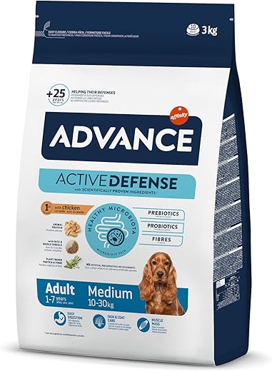 Advance – Pienso para perros adultos Advance Medium pollo y arroz.