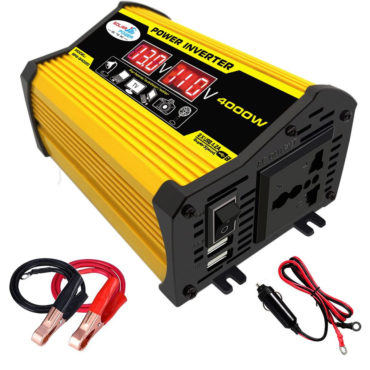 Amazon.co.jp: 純正弦波 12V カーインバーター 300W正弦波コンバーター 