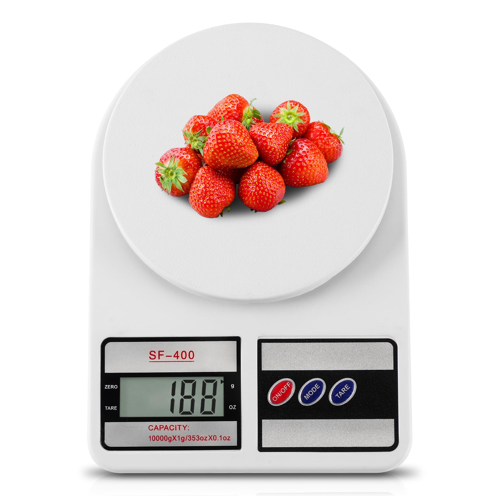 Dijital Mutfak Terazisi 22lb/10kg Kapasite, oz/g Üniteli Paslanmaz Çelik Gıda Ölçeği | Değiştirilebilir USB-C ve Pil Gücü | Yemek Hazırlama, Yemek Pişirme, Pişirme için İdeal