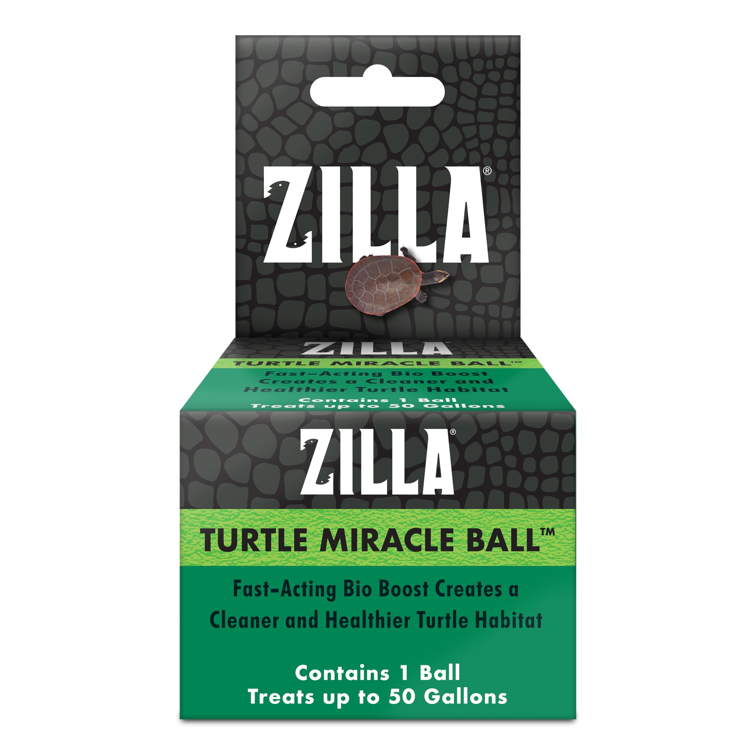 Zilla Pet Turtle Miracle Ball Odor and Sludge Remover for Cleaner and Healthier Turtle Habitats and Aquariums Treats