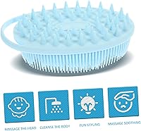 Vista 8 de Dual Sided Silicone Bath Brush for Boy Girl with Sensory Training Soft Bristles Durable Body Massaging Scrubber Gentle Exfoliating Wash Brush for