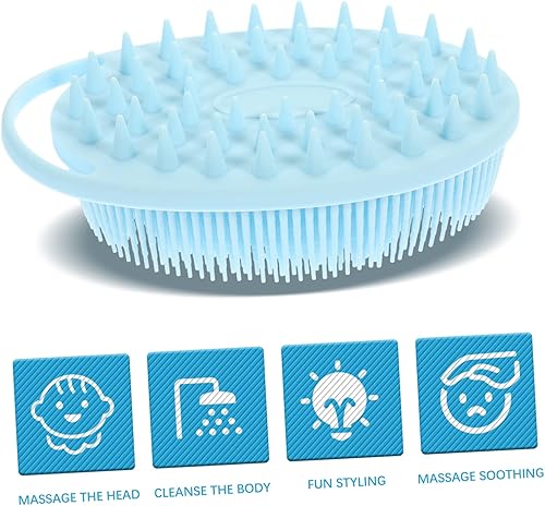 Miniatura 8 de Dual Sided Silicone Bath Brush for Boy Girl with Sensory Training Soft Bristles Durable Body Massaging Scrubber Gentle Exfoliating Wash Brush for