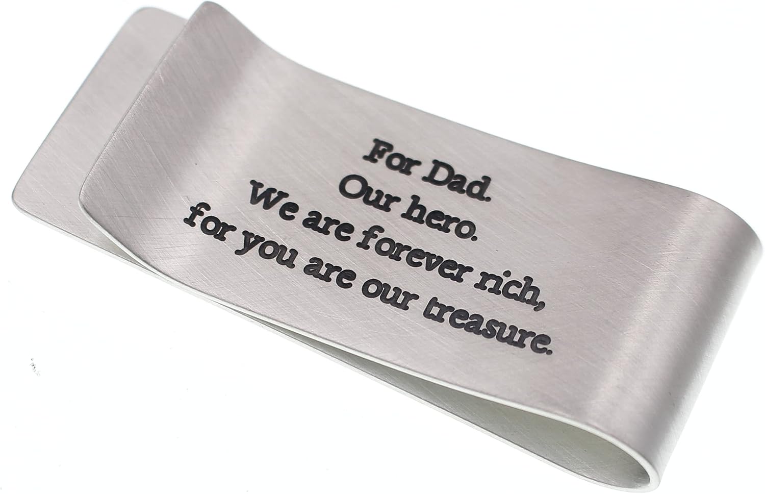 Engraved Money Clip for Men Personalized .925 Sterling Silver Valentine's Day Present for Husband Anniversary Boyfriend Custom Slim Minimalist Front Pocket Wallet Cash Credit Business Card Holder