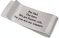 Vista 3 de Engraved Money Clip for Men Personalized .925 Sterling Silver Valentine's Day Present for Husband Anniversary Boyfriend Custom Slim Minimalist Front