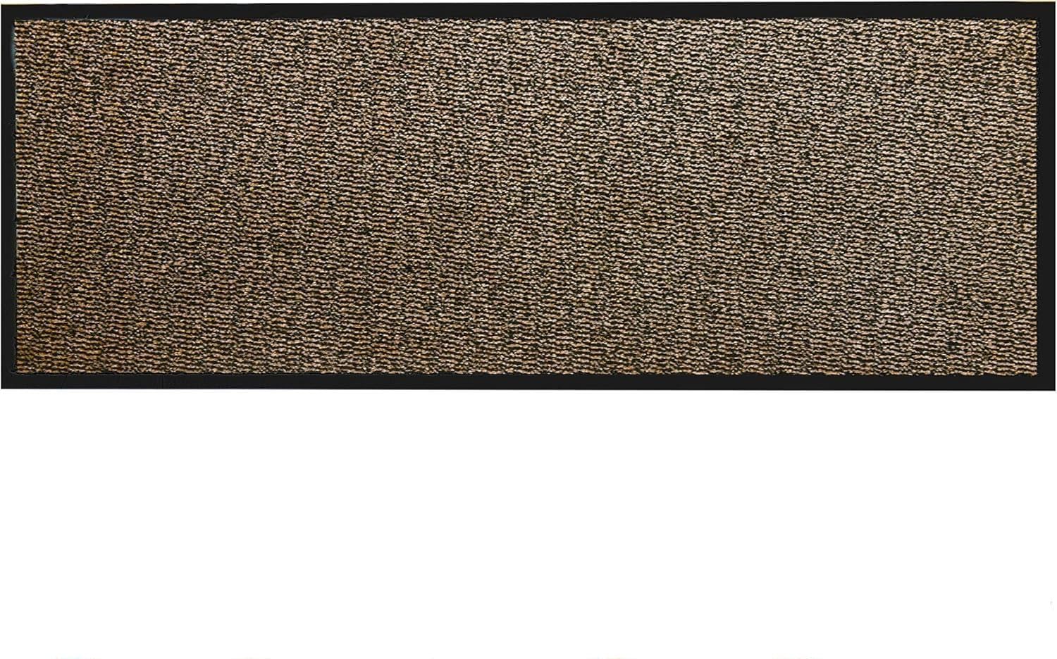 Homatz Hallway Runner Rug Heavy Duty Non-Slip Rubber Back, Brown 80x300cm Long Carpet Runner - Dirt Trapper, Water Absorbent Runner Mat, Washable Rugs, Carpet for Hallway Kitchen Living Room โ image 1