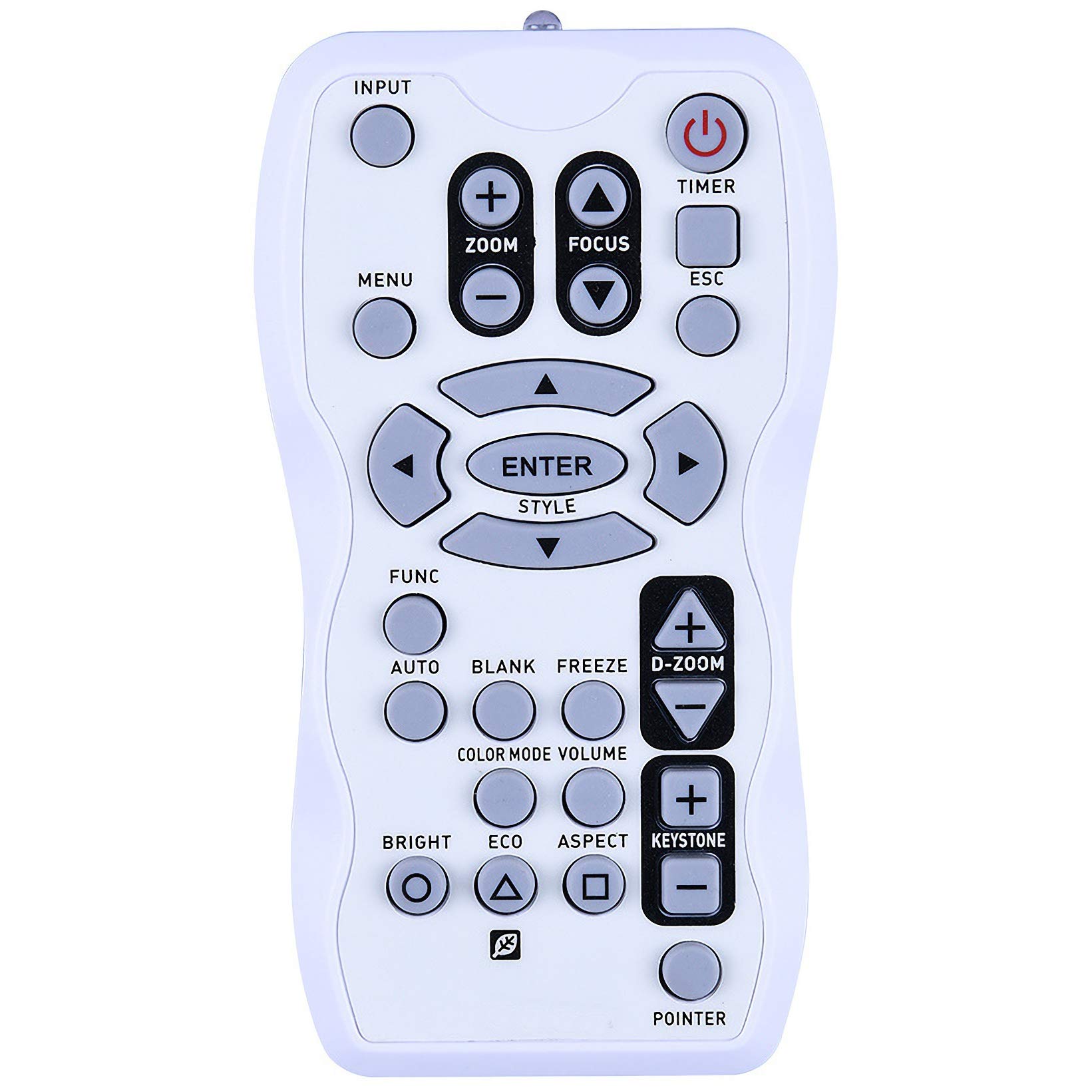 INTECHING YT-110 Projector Remote Control for Casio XJ-A141, XJ-A146, XJ-A241, XJ-A246, XJ-A251, XJ-A256, XJ-M250, XJ-M255, XJ-ST145, XJ-ST155