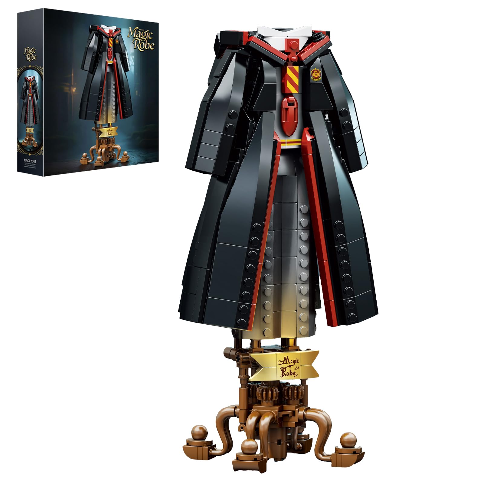 GHQYTPR Magic Robe Building Block Set 661 Pcs Magical Wizard Academy Cloak Model Kit for Adults & Teens Fantasy School Costume Decor Display Gift