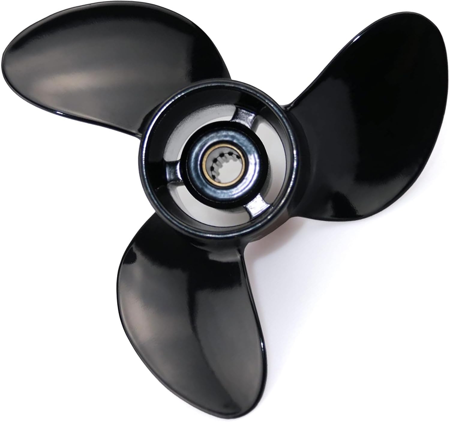 Boat Propeller 12 Spline 8.5 x 9 for Tohatsu Nissan 8 9.8 Mercury 8 9.9 HP Outboard Engines, 8.5x9 (8 1/2x9) Pitch Replace 8.9x9.5 Aluminum Boat Motor Props, OEM Number: 3B2B64519-1, 3 Blades, RH