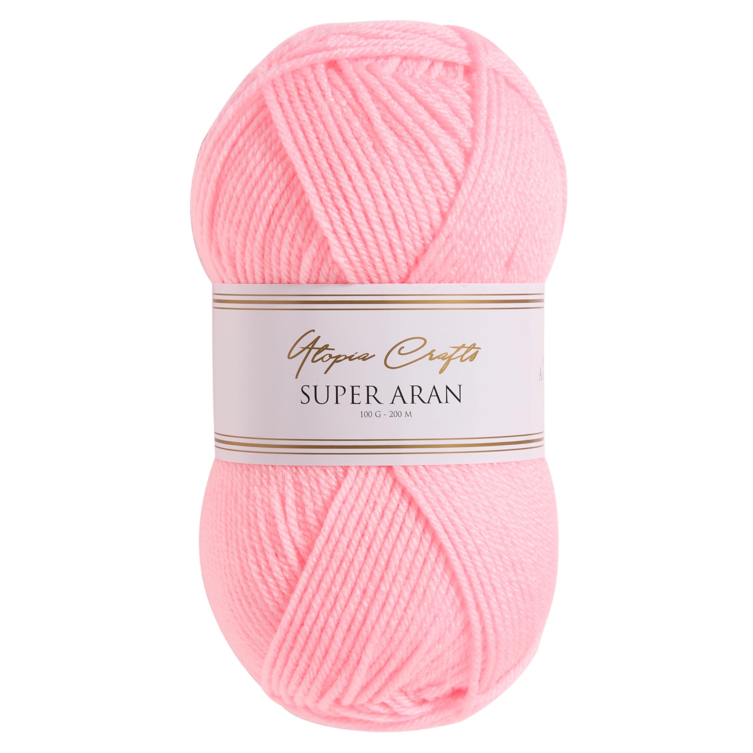Utopia Crafts Super Aran Knitting and Crochet Yarn 100g (Powder Blush)