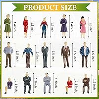 Vista 2 de Juexica 30 Piezas Figuras de Mini Personas 1:50 Escala Modelo de Trenes Arquitectónico Figuras de Personas Pintadas Figuras de Miniatura de Plástico