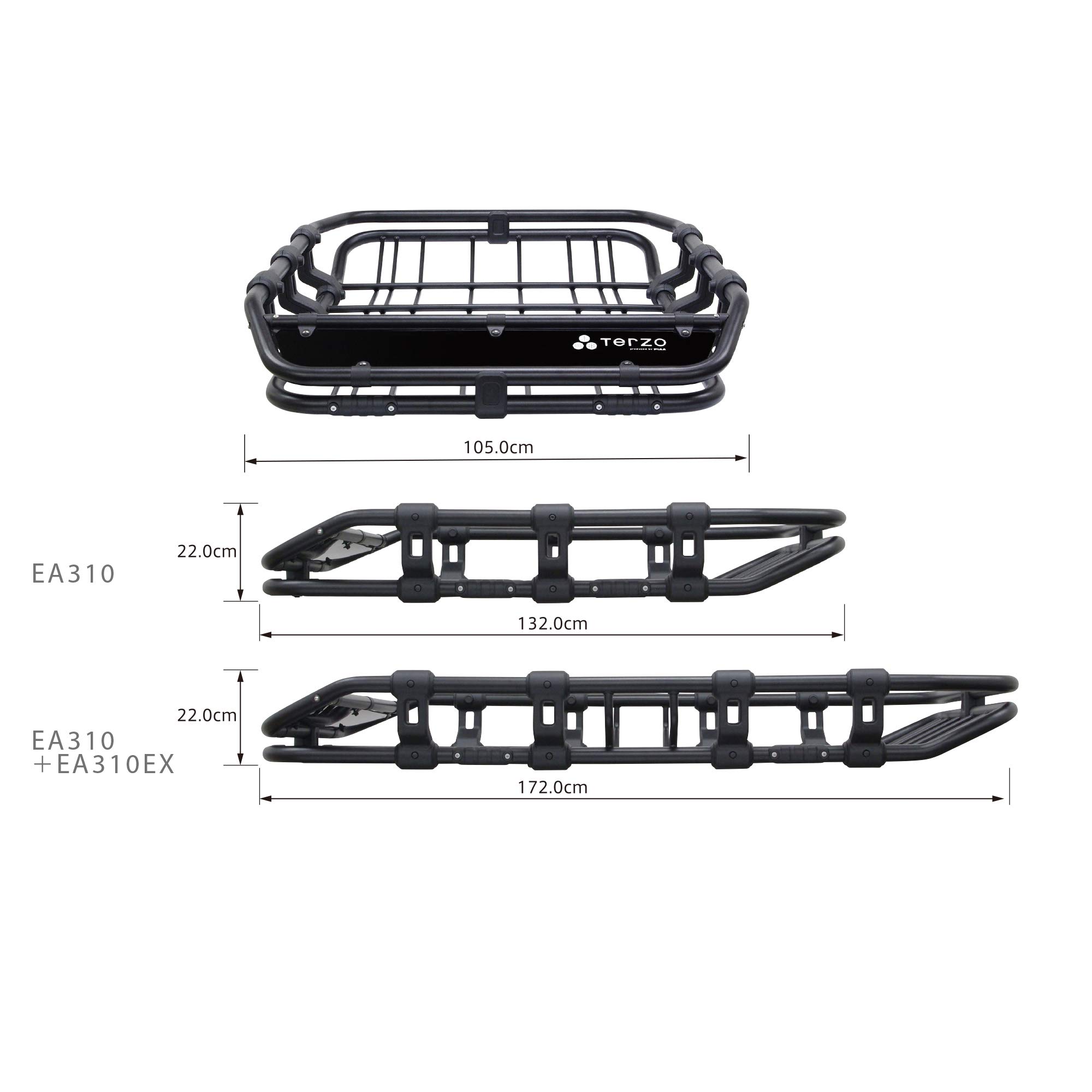 Amazon | Terzo テルッツォ (by PIAA) ルーフラック 1個入 ルーフ  