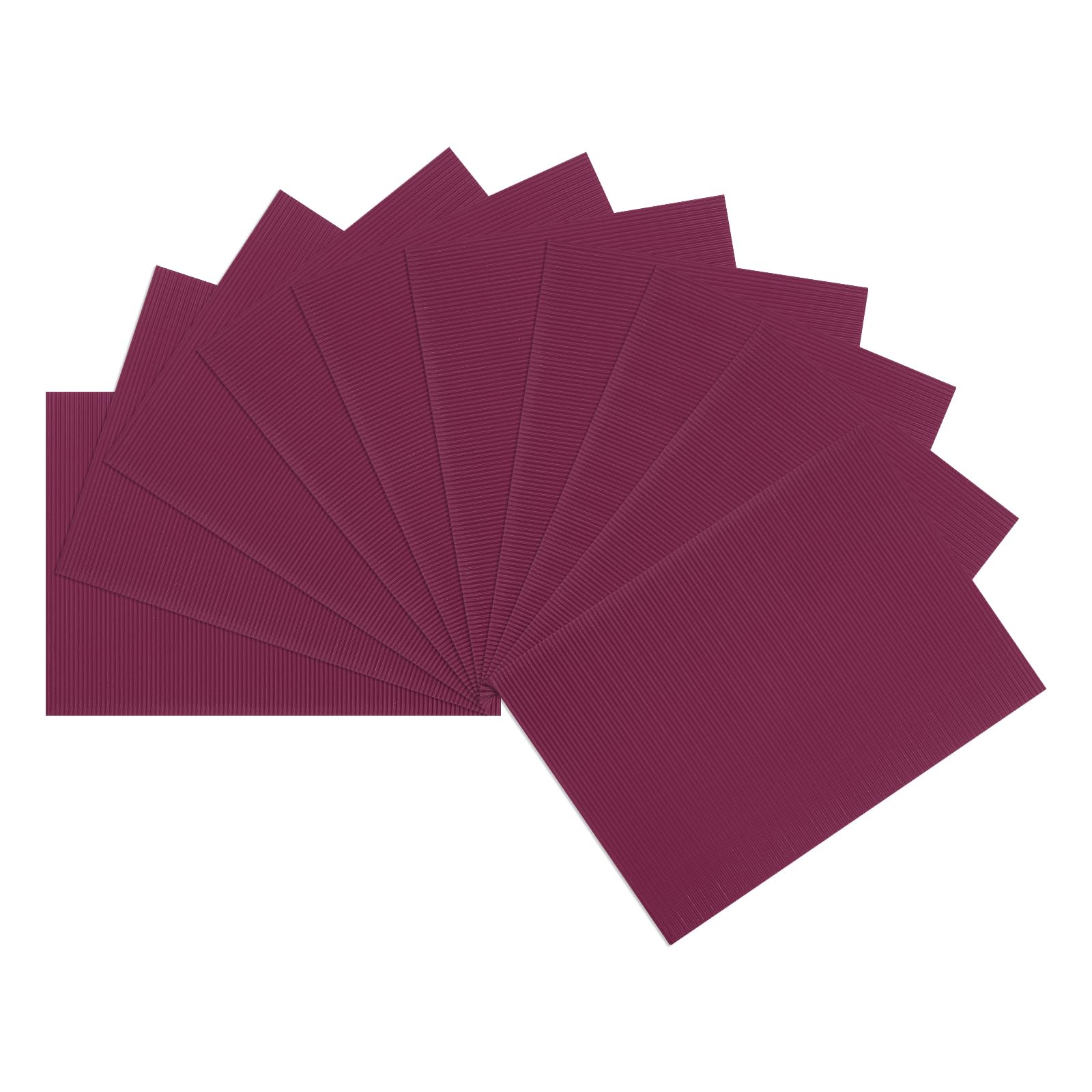 uxcell 10pcs Corrugated Cardboard Paper Sheets,Wine Red,14 inch x 10inch,for Craft and DIY Projects
