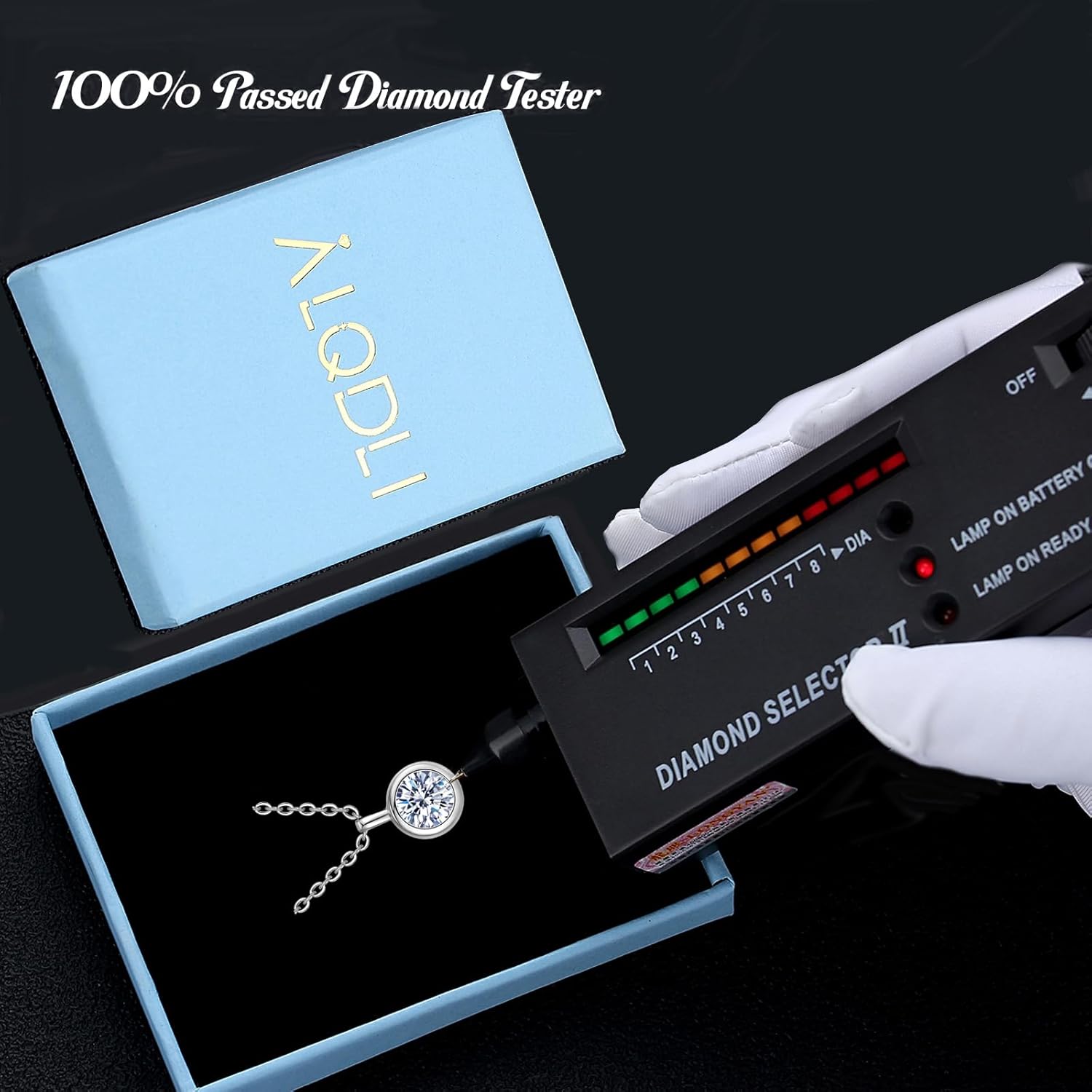 925 Sterling Silver Moissanite Necklace for Women,1-2CT Bezel Set Solitaire D Color Pendant Necklaces 18"+2" Jewelry Gifts for Birthday Wedding Christmas - Image 6