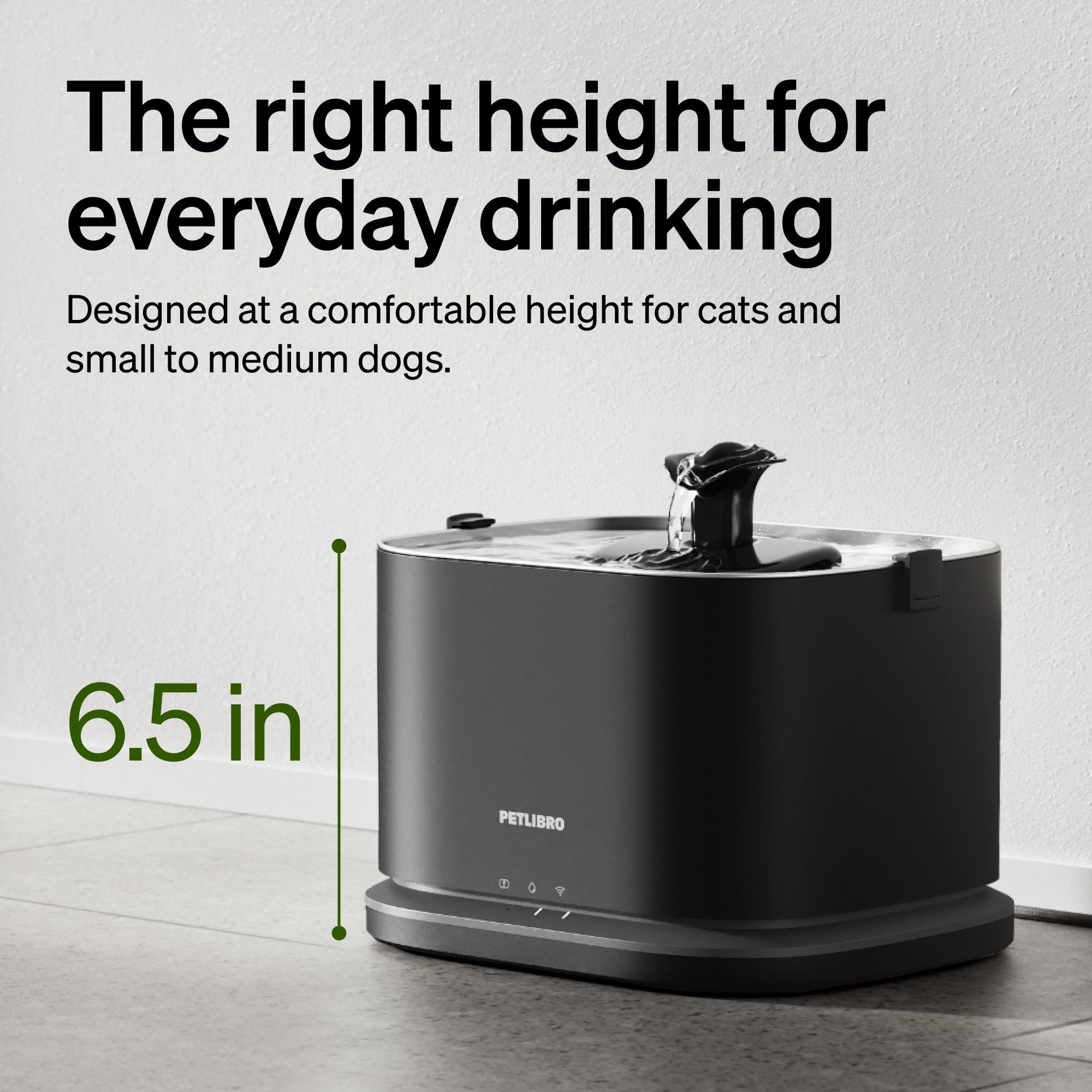 PETLIBRO Upgrade Cat Water Fountain Stainless Steel Tray, Dockstream 2 Cat Fountain Indoor, 3L/101oz Auto Cat Fountains for Drinking view 9