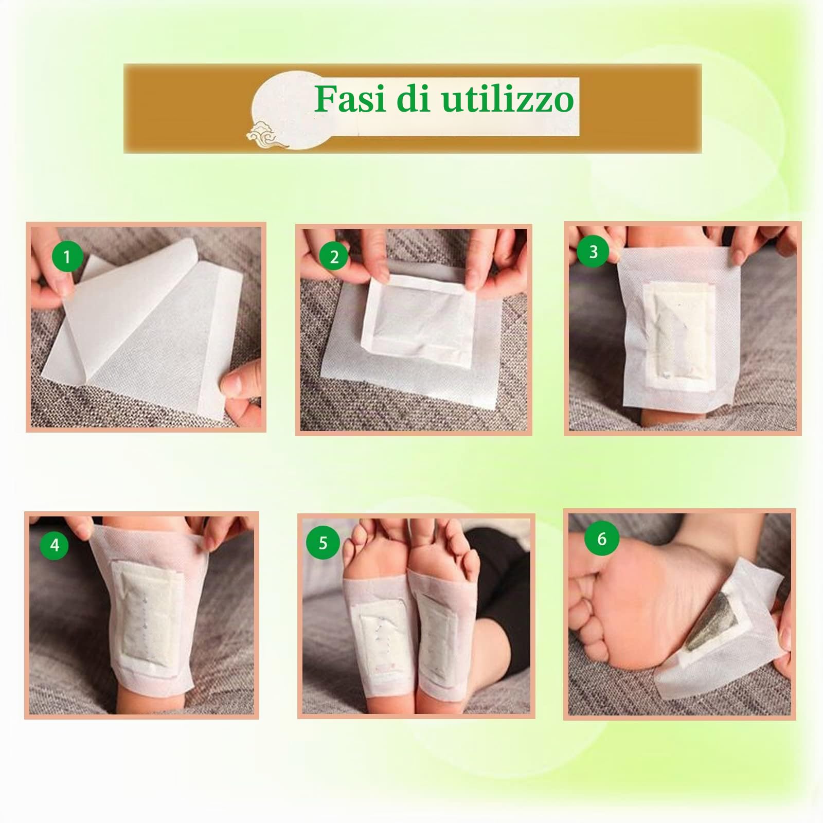 Cerotti Detox Piedi unisex - 100pcs Patch purificanti Deep Cleansing, Promuove la Circolazione Sanguigna, Allevia lo Stress, Migliorare il Sonno, Bianco