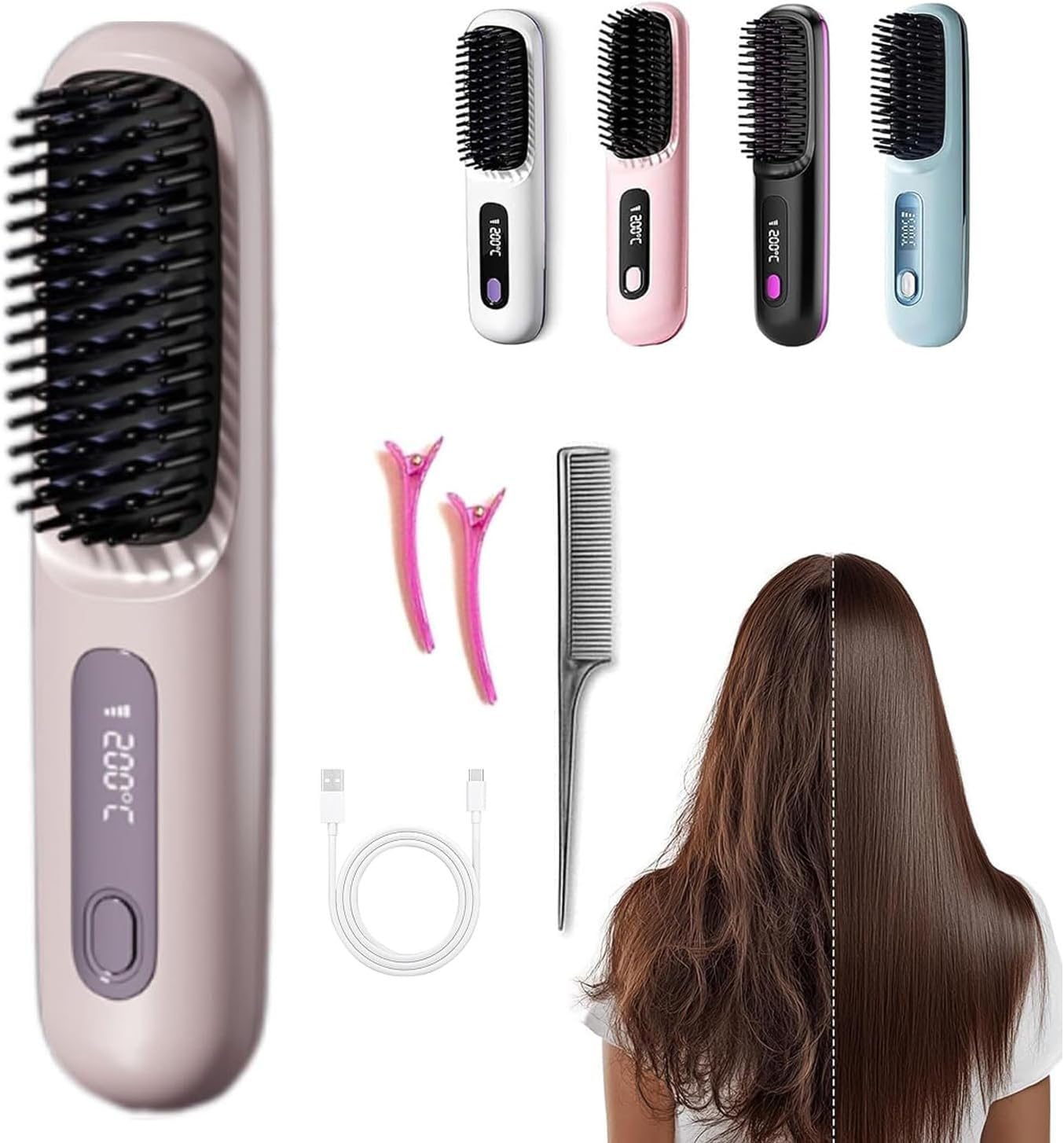 Glow Wave Heated Brush for Short Hair, Numoya Go Brush Pro UK,Go