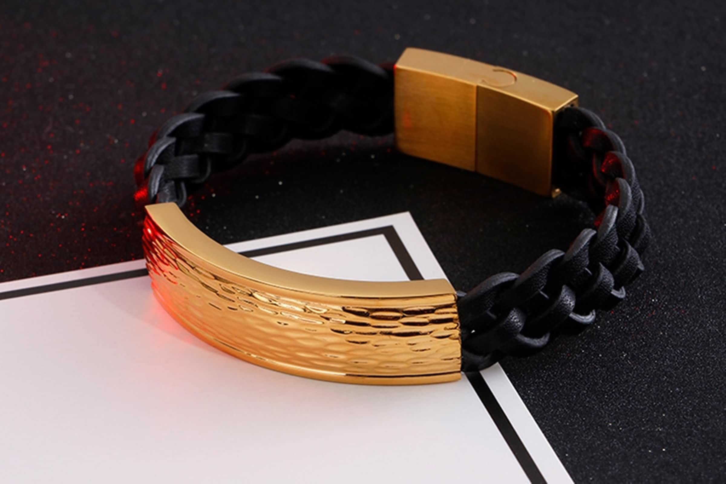 Regalos para Hombre Pulseras Surferas, Pulseras Festival de Cuero PU Pulsera Clásica Pulsera de Niño de Cuero Acero Inoxidable, Piel Sintética, Sin Circonitas
