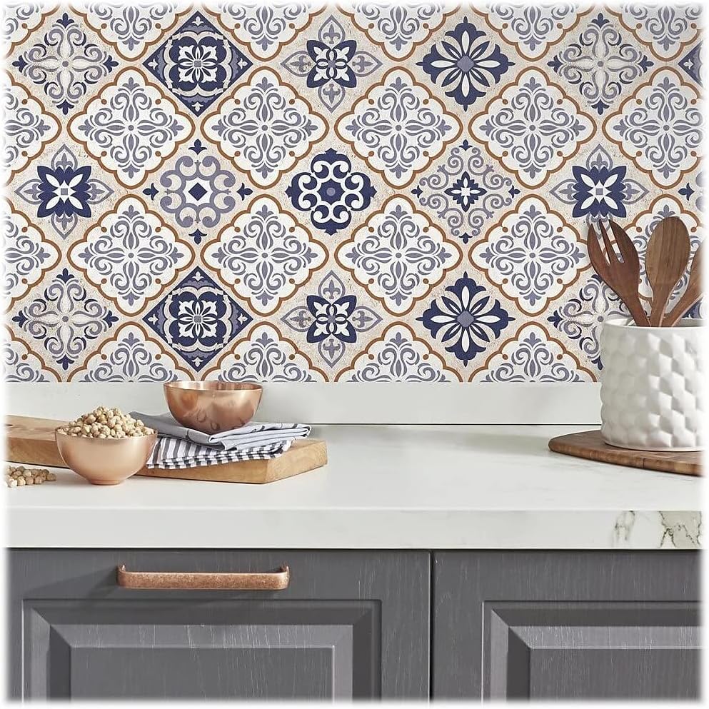 RoomMates RMK3747GM Mexican Tiles Peel and Stick Giant Wall Decals