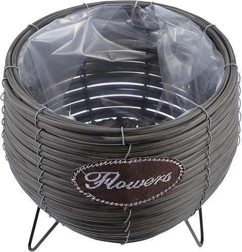 Cabilock Macetas para interiores, cesta de mimbre, cestas de regalo, jarrones decorativos de mimbre, maceta de hierba marina, macetas, decoración de