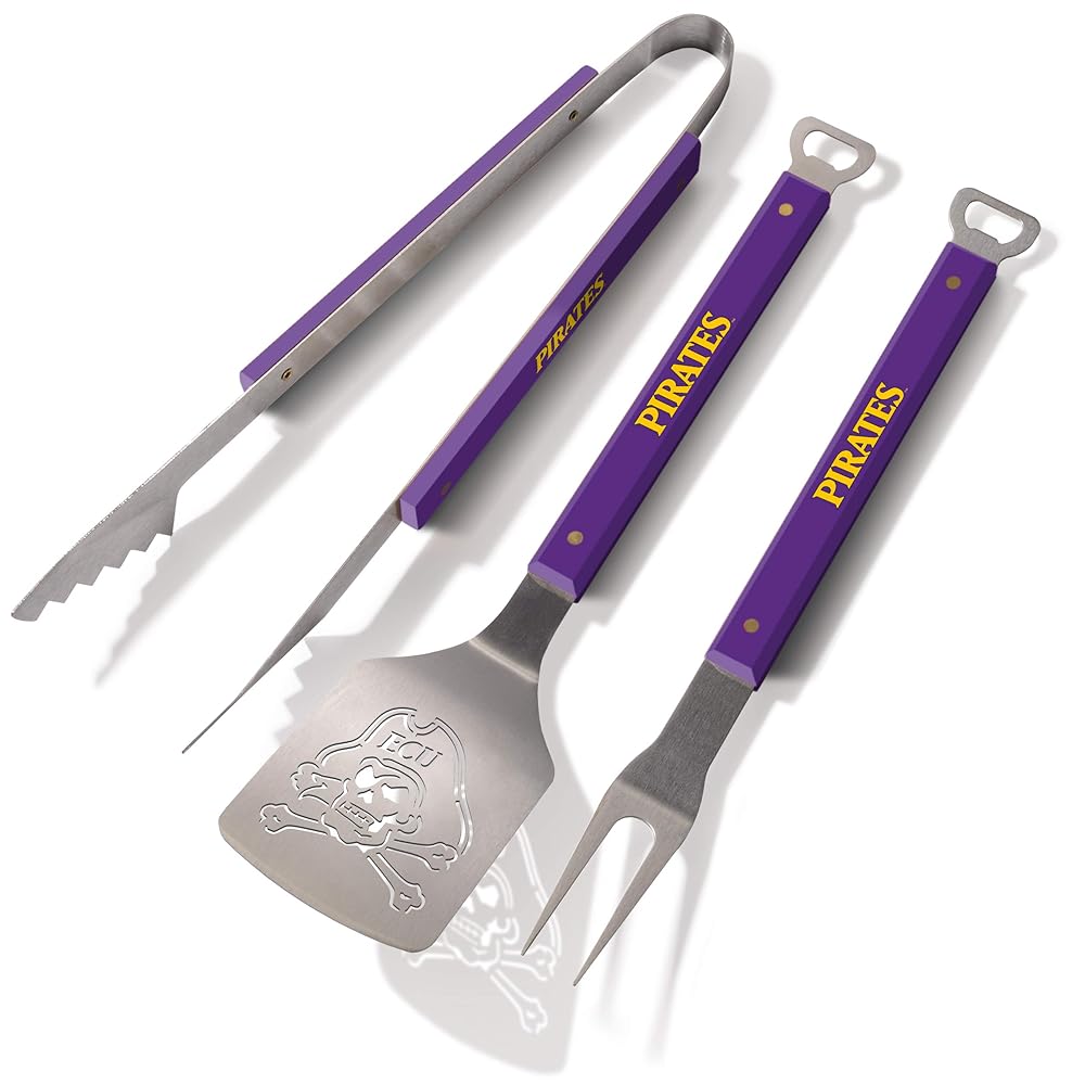 YouTheFan 5020834 NCAA East Carolina Pirates Spirit Series 3-Piece BBQ Set, 22 x 9, Team Colors