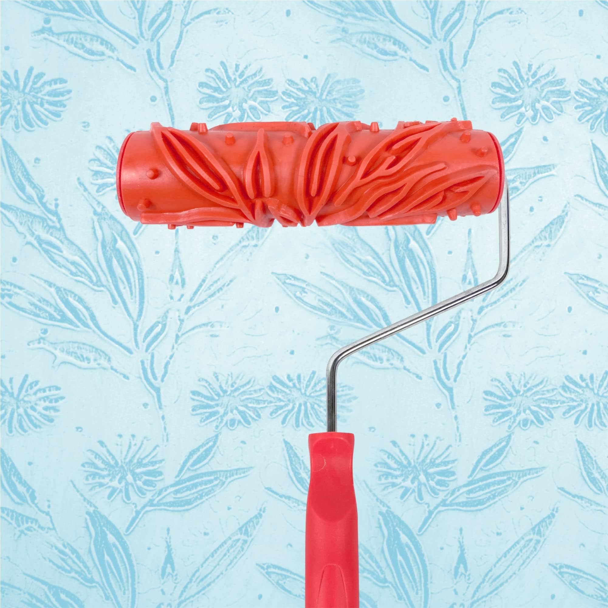 Hanroy 7'' Patterned Paint Roller for Wall Decoration Classic Brick Embossing Texture Rubber Roller Decorative Household DIY Paint Art Tool for Wall Decoration(EG048T)