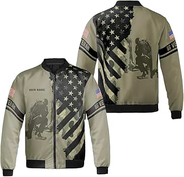 Amazon.com: Tinoshop Personalized Army Veteran Jacket for