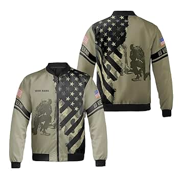 Amazon.com: Tinoshop Personalized Army Veteran Jacket for