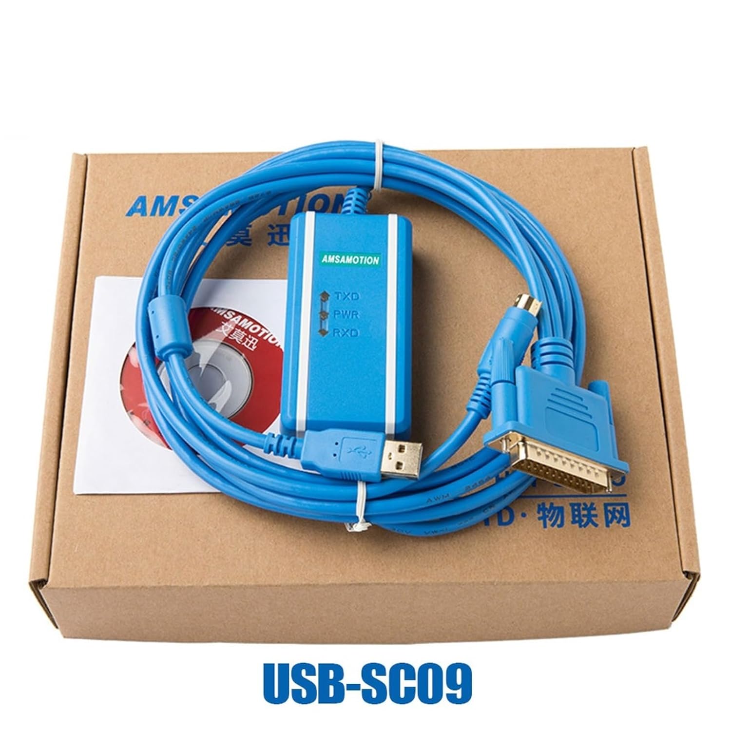 Isolated Cable SC-09 RS232 to RS485 Adapter for Melsec Compatible with FX A Cable FX0 FX0S FX1S FX0N FX1N FX2N(Economic 2m)