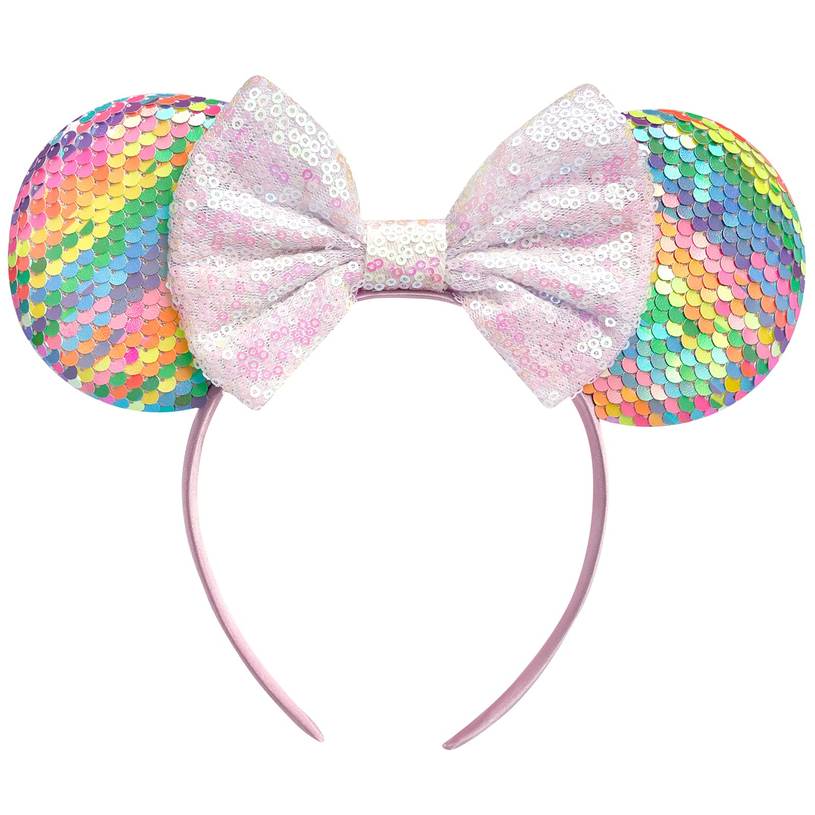 FANYITY Mouse Ears, Sequin Mouse Ears Headband for Boys Girls Women halloweenp (Sequins ear)