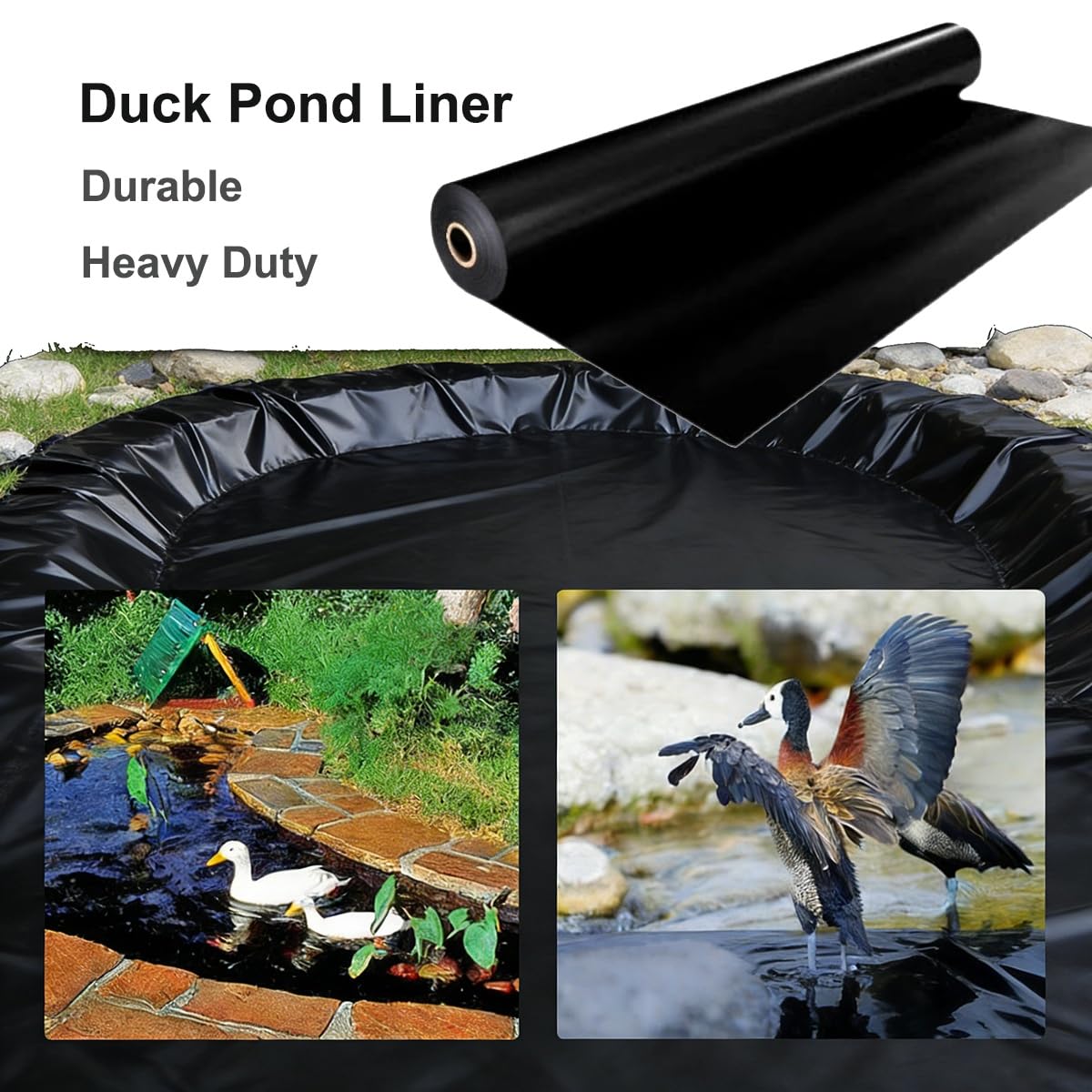 HDPE Teichfolie 0,15 mm Stärke, Fisch und Pflanzenfreundlich Teichplane